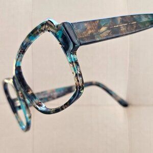 Kirkland Signature Women Glasses Frame Blue Tortoise Eyeglasses Made Italy